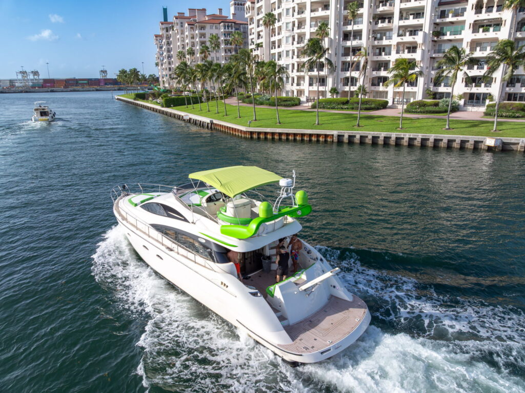 70ft Aicon Green Hulk Yacht Rental Miami 3 %Miami Yacht Rentals%
